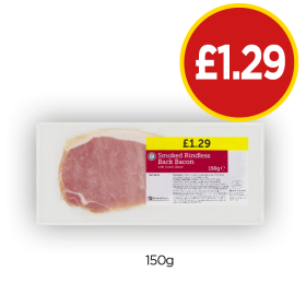 Smoked Rindless Back Bacon - Now Only £1.29 at Budgens