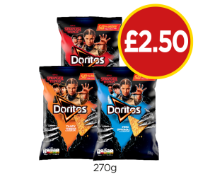 Doritos Chilli Heatwave, Tangy Cheese, Cool Original - Now Only £2.50 at Budgens