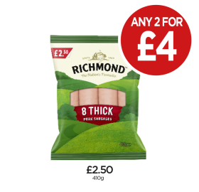 Richmond Sausages - Any 2 for £4 at Budgens