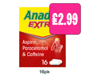 Anadin Extra - Now Only £2.99 at Budgens
