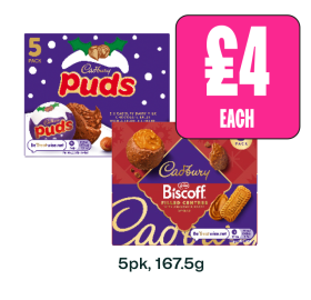 Cadbury Puds, Biscoff Filled - Now Only £4 at Budgens