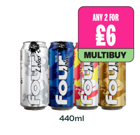 Four Loko White, Blue, Strawberry lemonade, Gold - Any 2 for £6 at Budgens