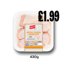 Jack's British Chicken Drumsticks - Now Only £1.99 at Budgens