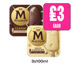 Magnum Classic, White Chocolate - Now Only £3 at Budgens