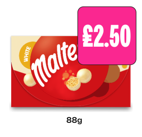 Maltesers White - Now Only £2.50 at Budgens