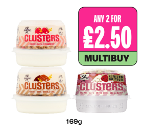 Nomadic Clusters Strawberry, Double Choc, White Choc & Strawberry - Any 2 for £2.50 at Budgens