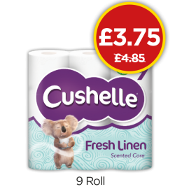 Cushelle Fresh Linen Toilet Rolls - Was £4.85, Now £3.75 at Budgens