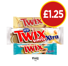 Twix Xtra, White, Salted Caramel - Now Only £1.25 at Budgens