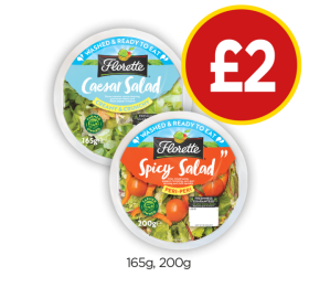 Florette Caeser Salad, Spicy Salad - Now Only £2 at Budgens