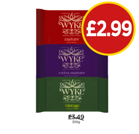 Wyke Cheddar Mature, Extra Mature, Vintage - Now Only £2.99 at Budgens