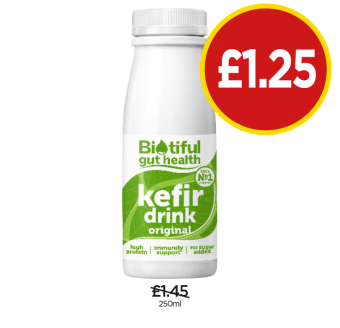 Biotiful Gut Health Kefir Drink - Now Only £1.25 at Budgens