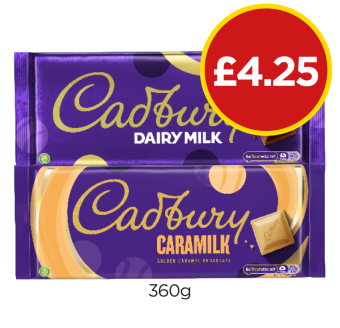 Cadbury Dairy Milk, Caramilk - Now Only £4.25 each at Budgens