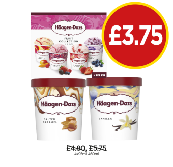 Häagen-Dazs Fruit Collection, Salted Caramel, Vanilla - Now Only £3.75 at Budgens