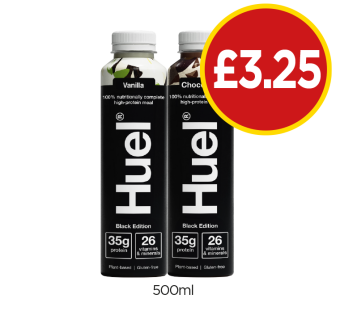 Huel Vanilla, Chocolate - Now Only £3.25 at Budgens