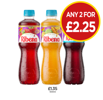 Ribena Strawberry, Mango & Lime, Blackcurrant - Now Only £2.25 at Budgens