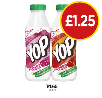 YOP Raspberry, Strawberry - Now Only £1.25 at Budgens