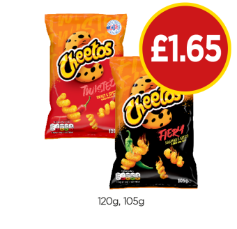 Cheetos Twisted, Fiery - Now Only £1.65 at Budgens