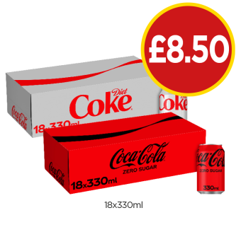 Diet Coke, Coca Cola Zero Sugar - Now Only £8.50 at Budgens