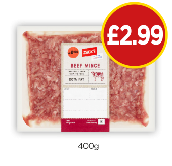 Jack's Beef Mince - Now Only £2.99 at Budgens