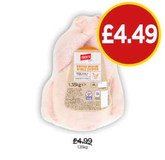 Jack's British Medium Whole Chicken - Now Only £4.49 at Budgens