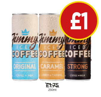 Jimmy Iced Coffee Original, Caramel, Strong - Now Only £1 at Budgens