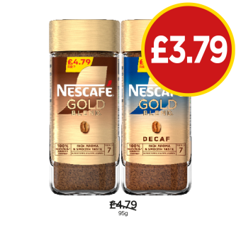 Nescafe Gold Blend, Decaf - Now Only £3.79 at Budgens