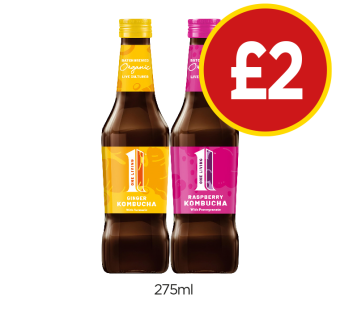 One Living Kombucha Ginger, Raspberry - Now Only £2 at Budgens