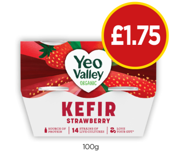 Yeo Valley Organic Kefir Strawberry - Now Only £1.75 at Budgens