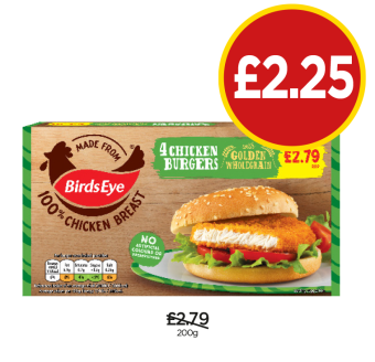 BirdsEye Chicken Burgers - Now Only £2.25 at Budgens