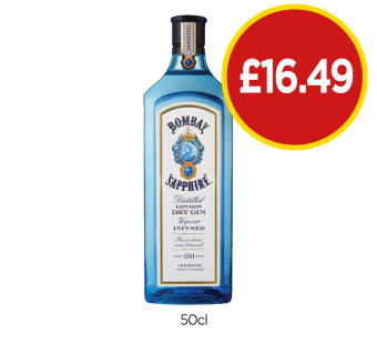 Bombay Sapphire Gin - Now Only £16.49 at Budgens