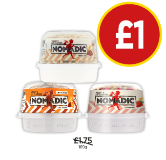 Nomadic Oat Clusters Double Choc, Choc Orange, Strawberry - Now Only £1 at Budgens