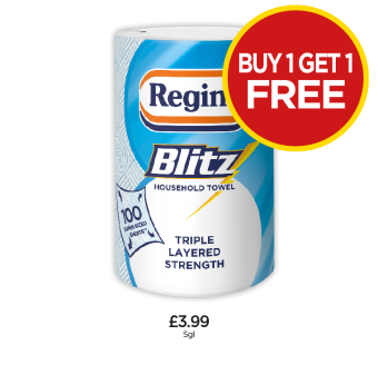 Regina Blitz Kitchen Towels - Buy 1 Get 1 FREE at Budgens