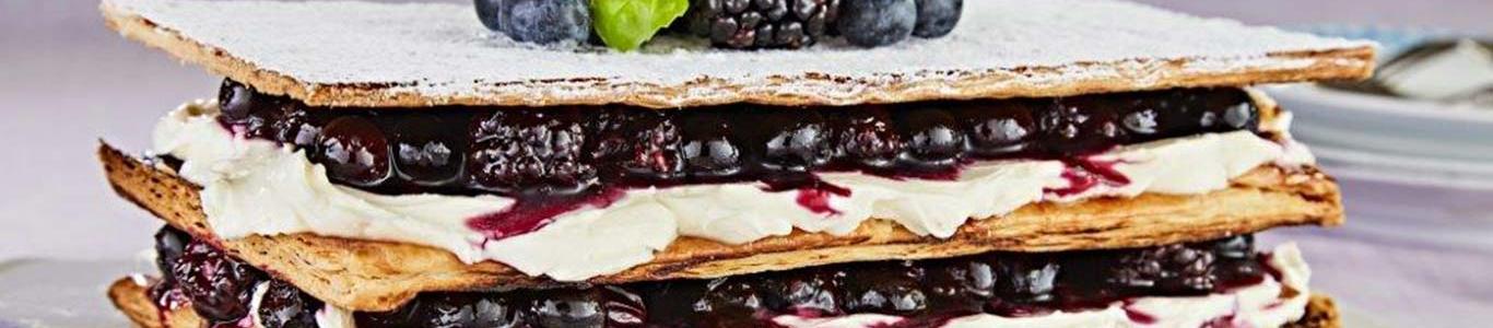Blueberry and Blackberry Millefeuille